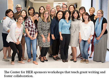The Center for HER sponsors workshops that teach grant writing and foster collaboration.