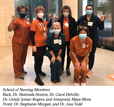School of Nursing Members: Dr. Shalonda Horton, Dr. Carol Delville, Dr. Stephanie Morgan, Dr. Gendy Joiner-Rogers, Dr. Ana Todd, and Amayrany Maya-Mora