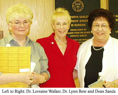 Dr. Lorraine Walker, Dr. Lynn Rew and Dean Sands