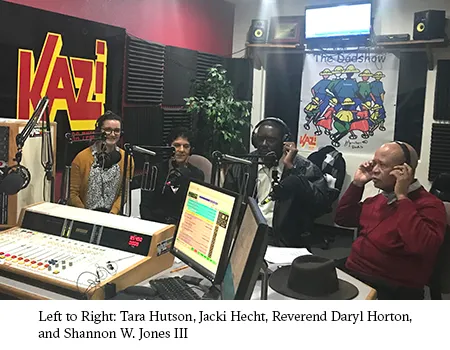 Tara Hutson, Jacki Hecht, Reverend Daryl Horton and Shannon W. Jones III