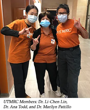 UTMRC Members: Dr. Li-Chen Lin, Dr. Ana Todd, and Dr. Marilyn Pattillo