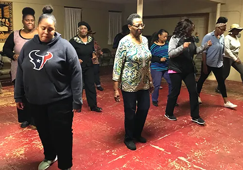 Zumba and line dancing are popular activities at A Better Me gathering