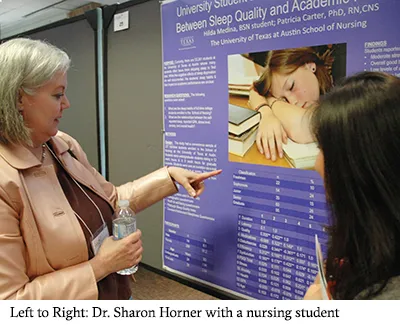 Dr. Sharon Horner with a nursing student