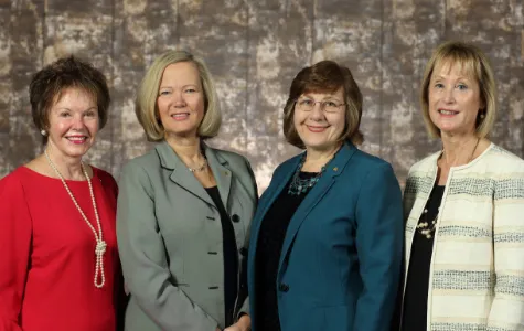 Left to Right: Ann H. Cary, PhD, MPH, RN, FNAP, FAAN, AACN Chair; Dean Alexa Stuifbergen, PhD, RN, FAAN; Gayle Timmerman, PhD, RN, CNS, FNAP, FAAN; and Deborah Trautman, PhD, RN, FAAN, President and CEO of AACN (Photo credit: AACN)