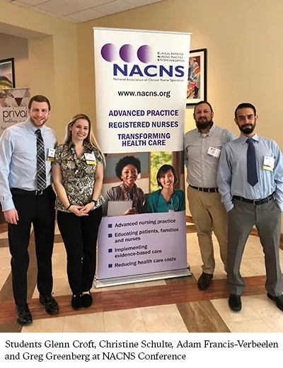 Students Glenn Croft, Christine Schulte, Adam Francis-Verbeelen and Greg Greenberg at NACNS Conference