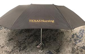 School of Nursing branded umbrella