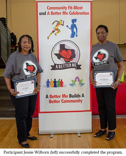 Participant Jessie Wilborn (left) successfully completed the program