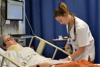 Nursing students at SIM Lab