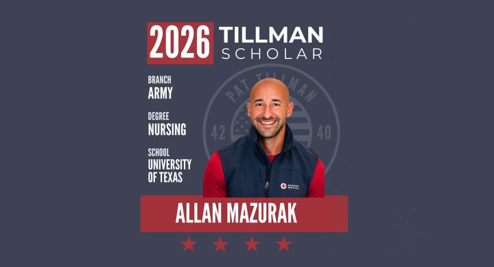 Allan Mazurak, 2026 Tillman Scholar, Branch Army, Degree Nursing, and School University of Texas