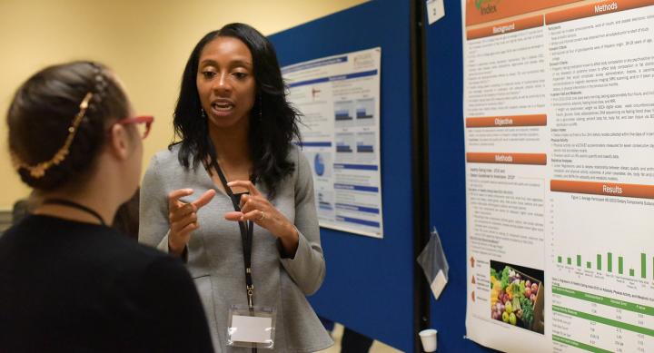 Nursing Student at a poster presentation