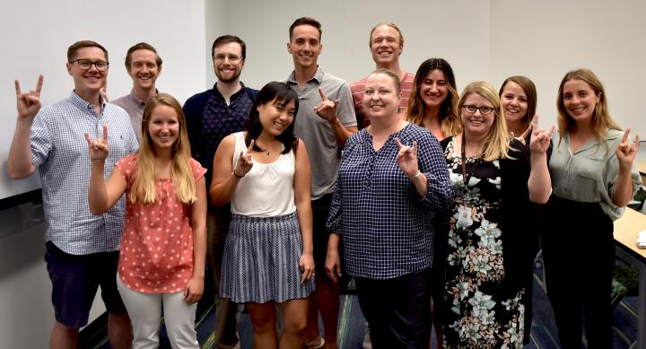 Dr. Donna Rolin with psychiatric-mental health nurse practitioner students