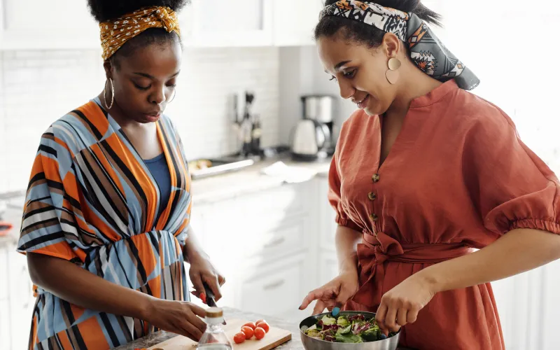 Two Women Making a Salad