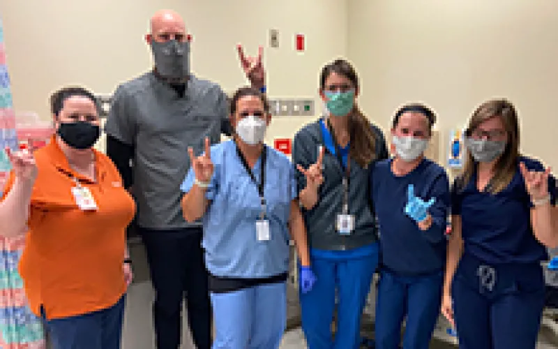 Dr. Brittany Christiansen with Acute Care Pediatric Nurse Practitioner Cohort