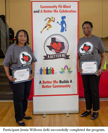 Participant Jessie Wilborn (left) successfully completed the program